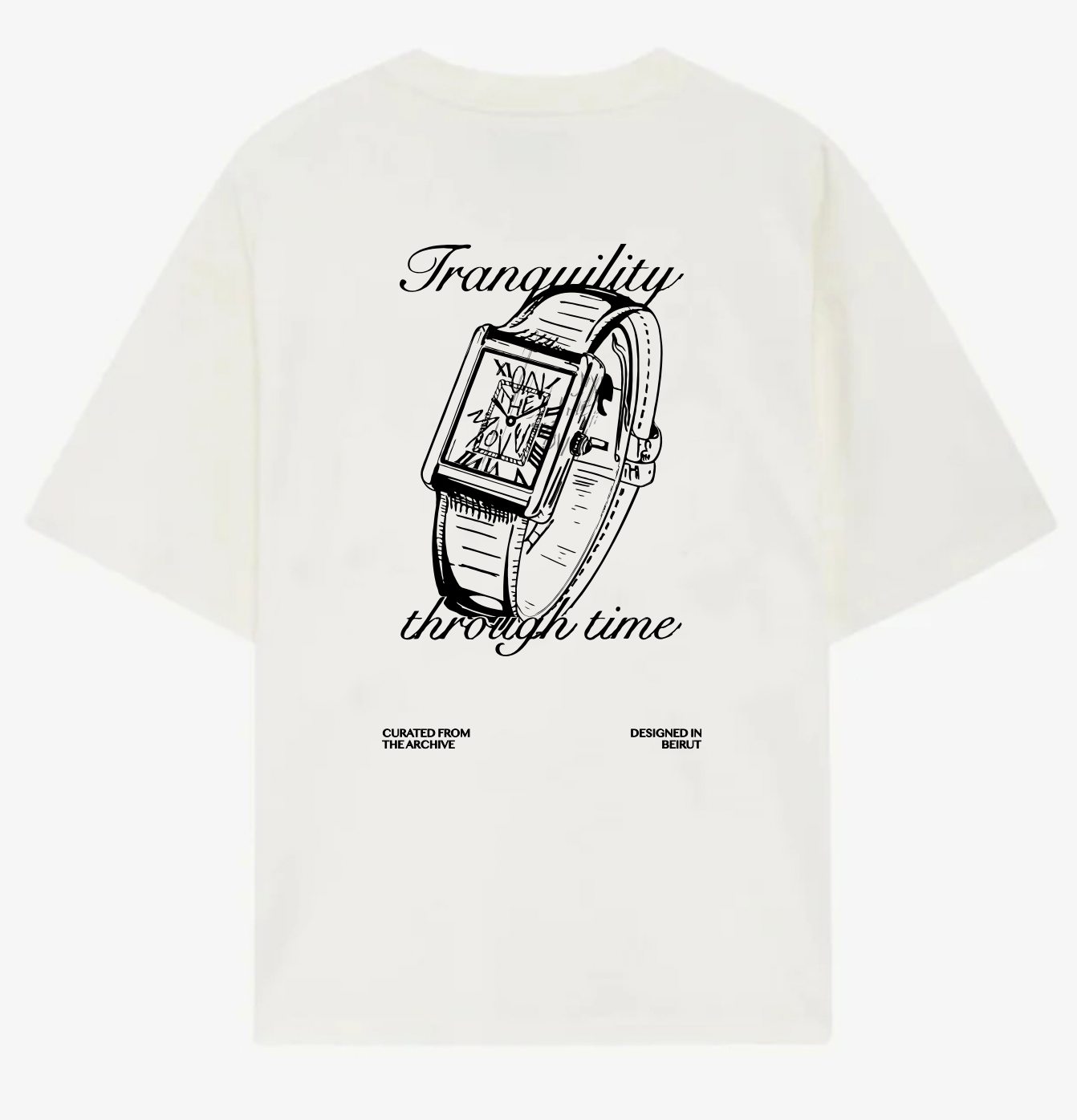 White oversized "Times" Tee