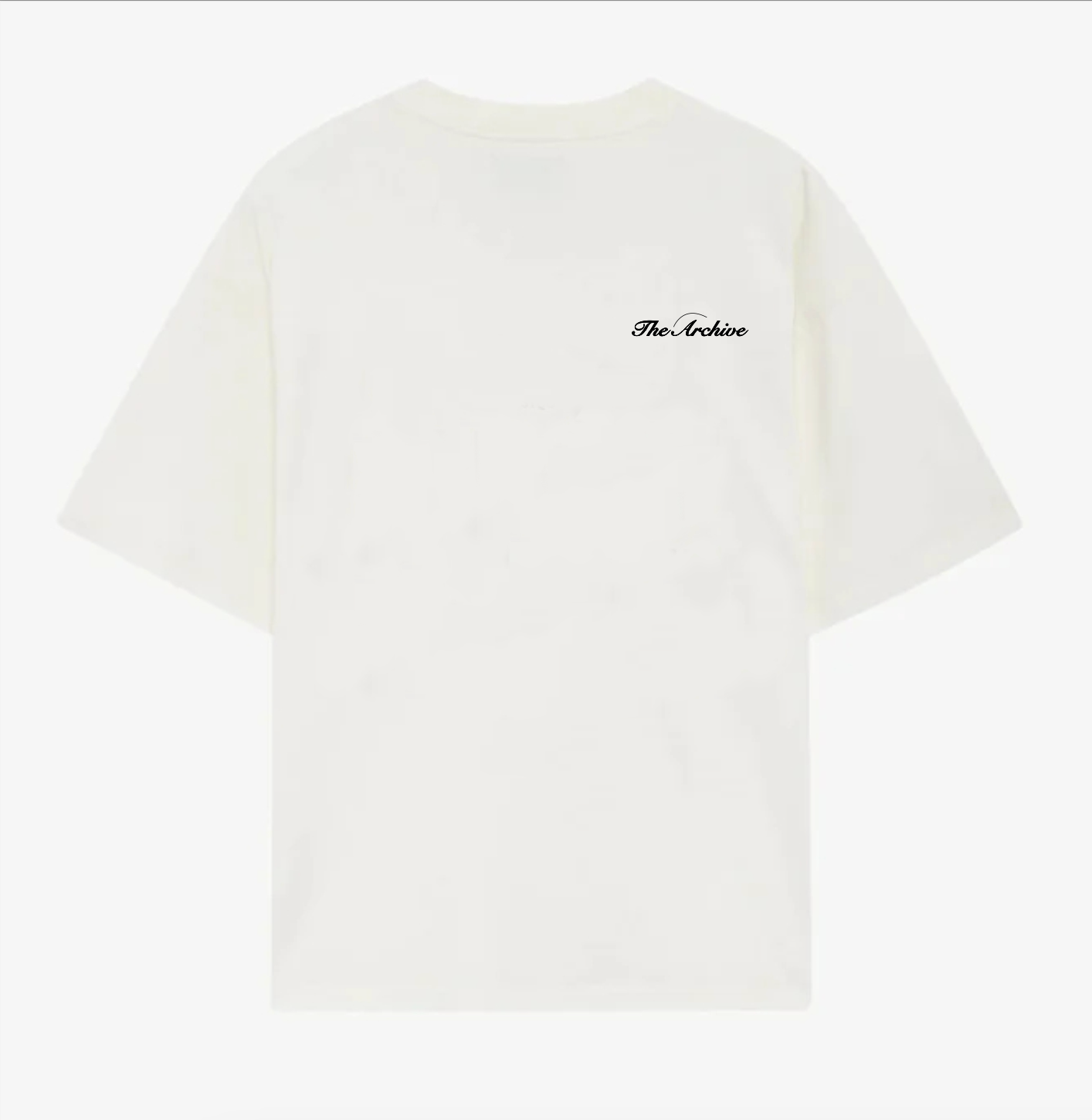 White oversized "Faces" Tee